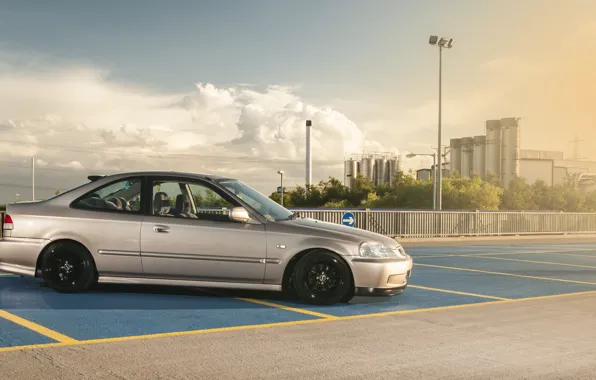 Профиль, silver, Honda, серебристая, хонда, Civic, цивик