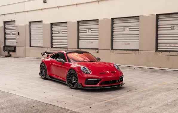 Картинка Porsche, Cars, Strasse Wheels, Red Baron, Tuning Car, Porsche 992, 2024, Legend Car