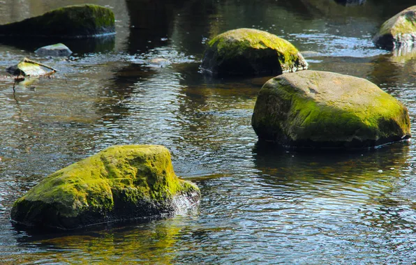 River, water, stones, boulders