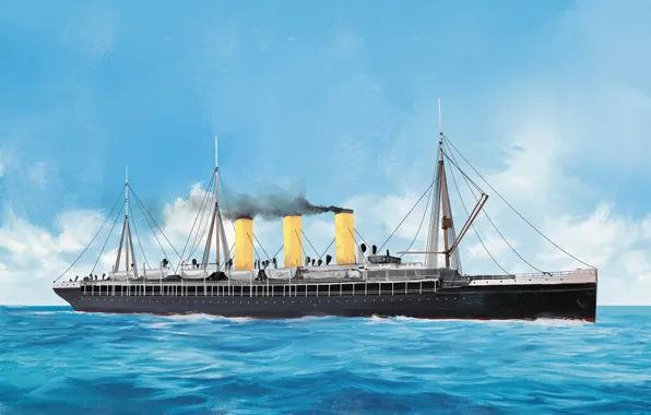 Волны, корабль, Transatlantic Ships, augusta-victoria