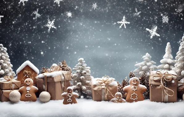 Зима, снег, Новый Год, Рождество, подарки, new year, Christmas, winter