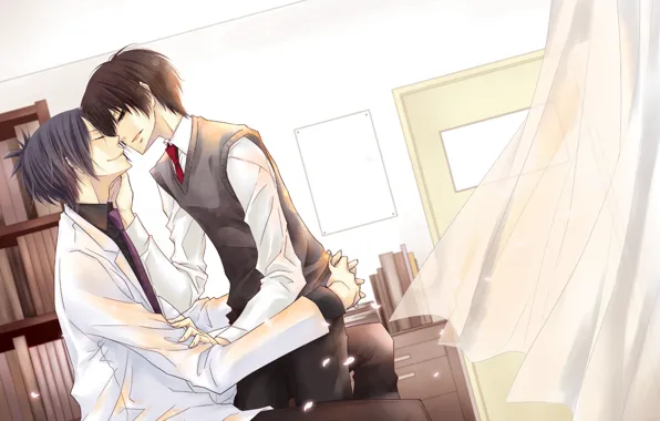 Аниме, арт, парни, Katekyo Hitman Reborn, Рокудо Мукуро, Хибари Кёя, Учитель мафиози Реборн