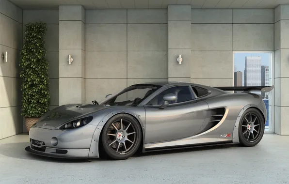 Графика, арт, Спорткар, dangeruss, спортивный автомобиль, KZ1-R, Ascari, Ascari Cars