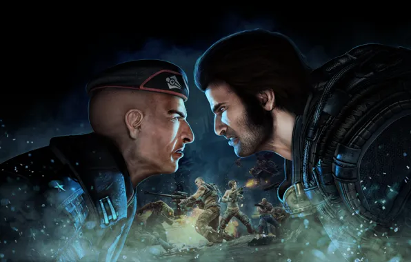 Картинка Игра, Взгляд, Двое, Bulletstorm, Мужчины