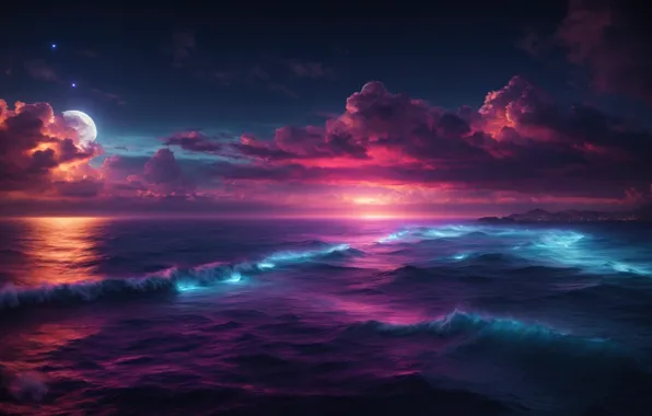 Картинка dream, deep, ocean, moonlit, horizons