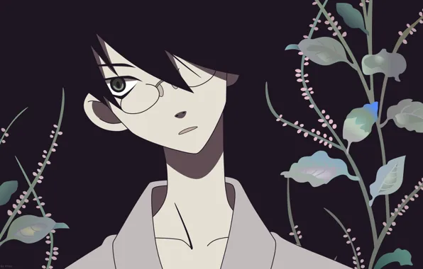 Листья, парень, Sayonara Zetsubou Sensei, Прощай безрадостный сенсей