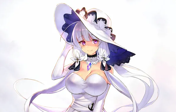 Girl, sexy, cleavage, long hair, dress, boobs, anime, beautiful