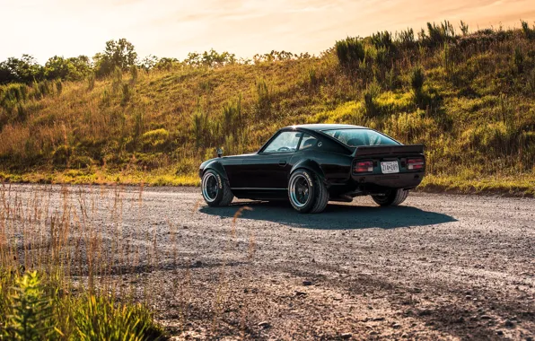 Дорога, природа, дизайн, стиль, Nissan, Автомобиль, Datsun, 240z 6