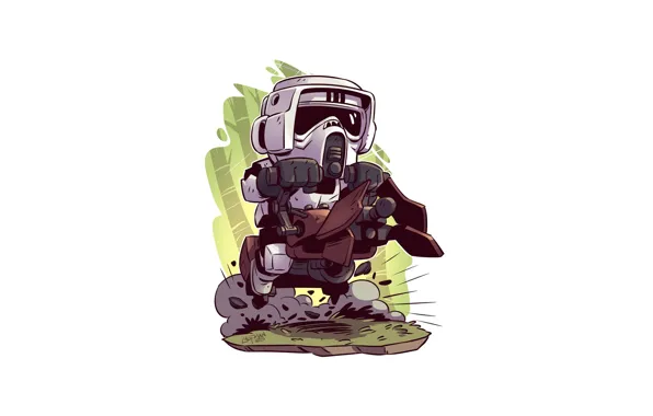 Star Wars, biker scout, Derek Laufman