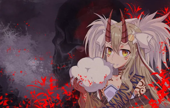 Девушка, череп, демон, Fate / Grand Order, Судьба великая кампания