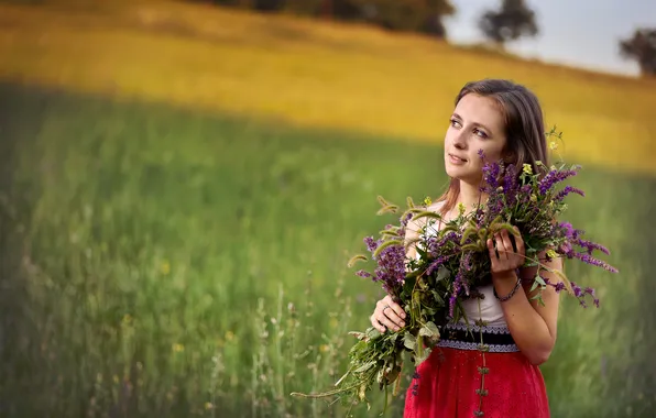 ВЗГЛЯД, ПРИРОДА, ТРАВА, ЗЕЛЕНЬ, ЦВЕТЫ, ШАТЕНКА, ПОЛЯНА, БУКЕТ