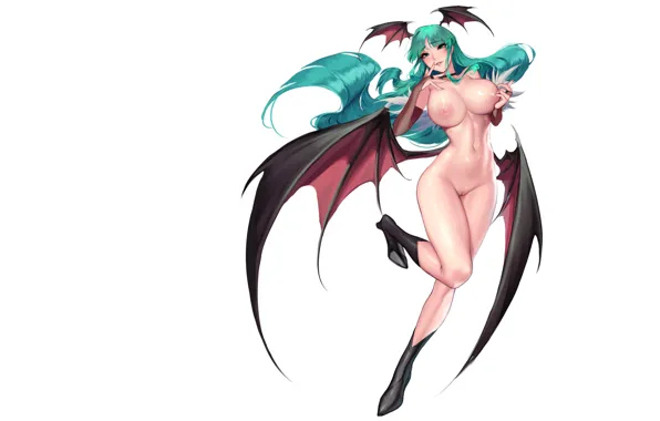 Girl, hot, sexy, boobs, anime, vampire, erotic, morrigan