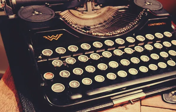 Vintage, style, retro, old, print, typewriter