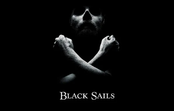 Картинка пираты, сериал, полумрак, чёрный фон, Black Sails, Черные паруса