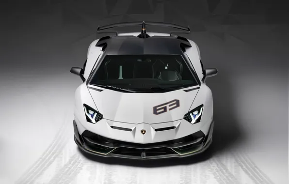 Lamborghini, суперкар, вид спереди, 2018, Aventador, Aventador SVJ, SVJ 63