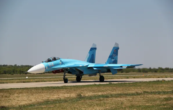 Истребитель, аэродром, Flanker, Су-27