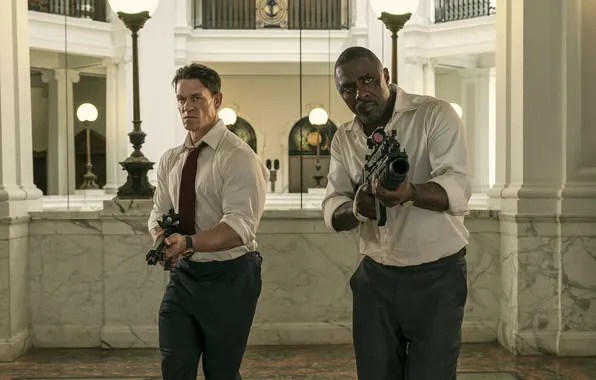 Картинка оружие, Idris Elba, Идрис Эльба, Джон Сина, John Cena, Heads of State, Главы государств, мужчины