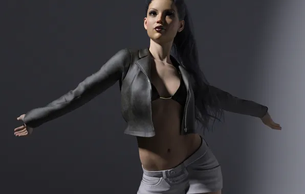 Девушка, поза, фон