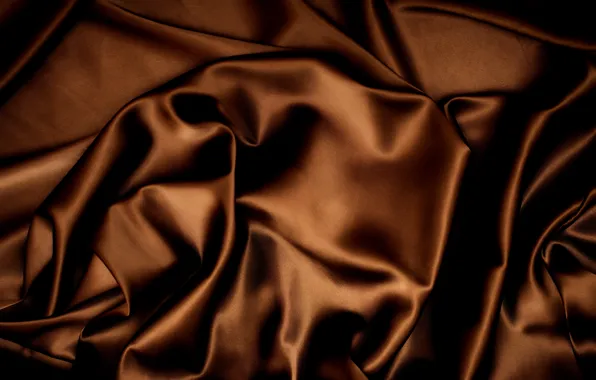 Картинка фон, текстура, шелк, ткань, атлас, коричневая, сатин, шоколадная