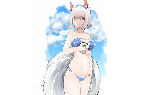 Girl, sexy, cleavage, boobs, anime, beautiful, short hair, pretty