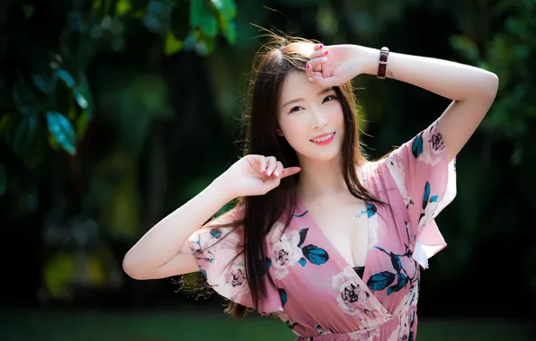 Девушка, азиатка, милашка