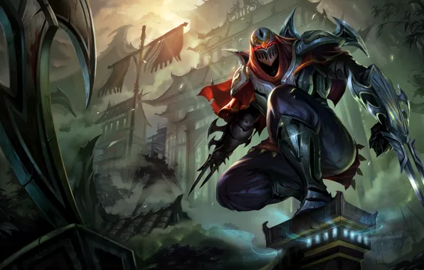 Fantasy, Art, League of Legends, Ice, Illustration, LoL, Armor, Zed