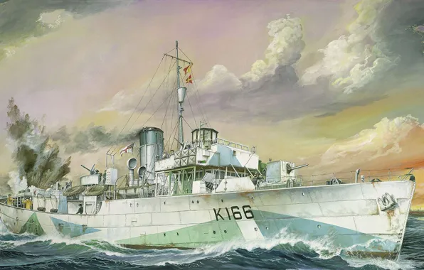 Канада, Великобритания, корвет, royal navy, Olaf Rahardt, Битва за Атлантику, Flower Class Corvette, HMCS Snowberry