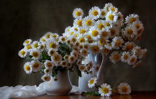 Картинка цветы, ромашки, букет, ваза