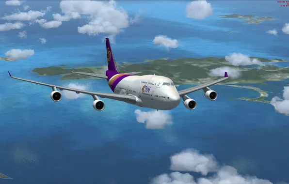 Flying, airplane, airliner