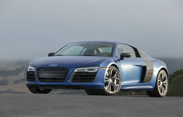 Audi, plus, Blue, V10, R8