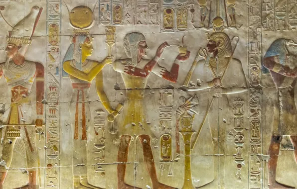 Картинка Египет, барельеф, Абидос