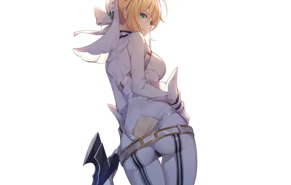 Girl, sexy, ass, Anime, saber, butt, fate, saber bride