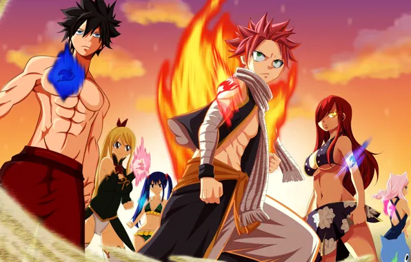 Fire, flame, game, neko, anime, cat, pretty, tatoo