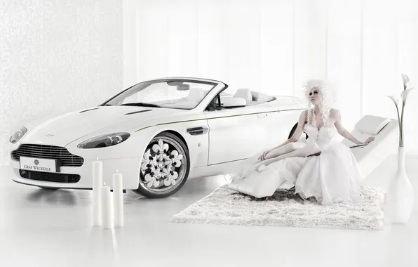 Картинка белый, Aston Martin, Vantaga, Blanc de Blancs