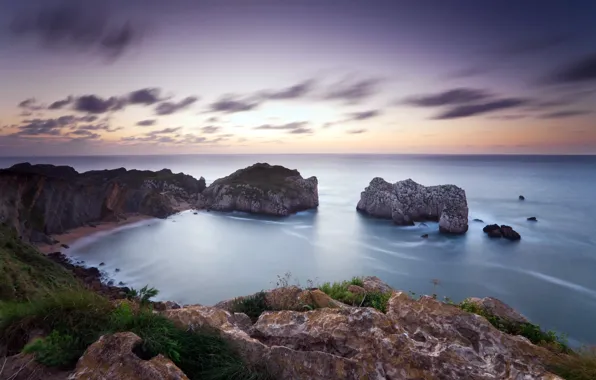 Картинка море, скалы, берег, Морской пейзаж