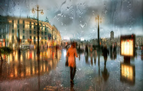 Дождь, весна, Апрель, Санкт-Петербург