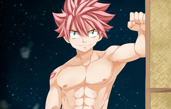 Парень, Fairy Tail, Нацу, Хвост феи