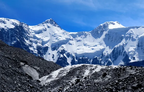 Горы, ледник, Горный Алтай, гора Белуха