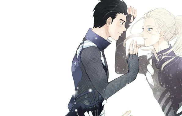Аниме, арт, парни, Yuri on Ice, Юрий на льду, Виктор Никифоров, Юри катсуки