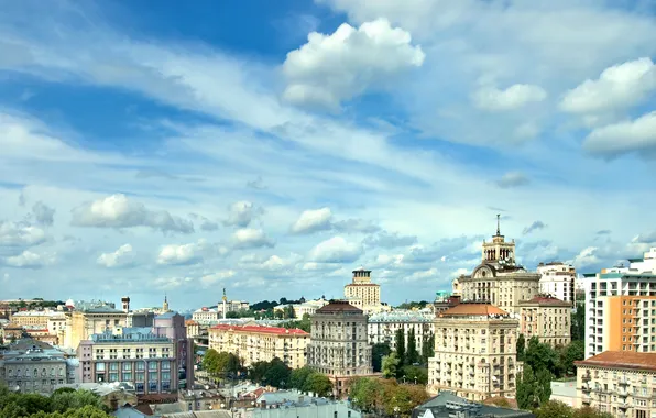 Картинка фото, Небо, Облака, Дома, Город, Украина, Киев