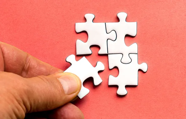 White, puzzle, fingers