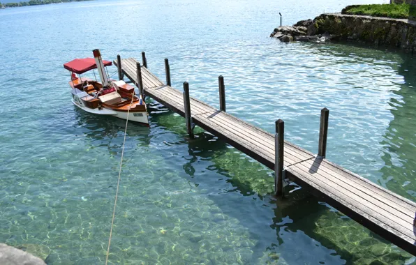 Лодка, Швейцария, альпы, Женевское озеро, Монтрё, Montreux, Леман Lac de Genève