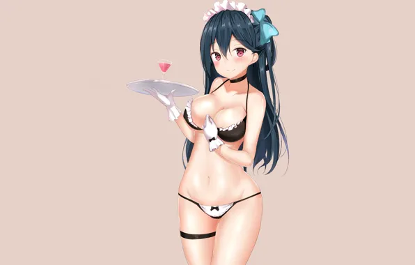 Girl, sexy, lingerie, bra, cleavage, panties, long hair, boobs