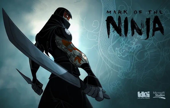 Игры, меч, тату, кинжал, ниндзя, ninja, klei, mark of the ninja
