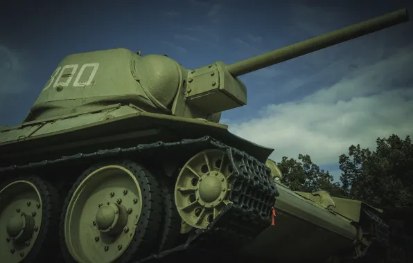 Картинка памятник, танк, советский, средний, Т-34-85