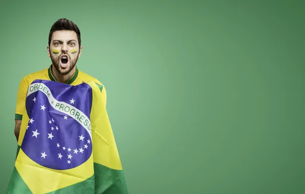 Картинка футбол, логотип, флаг, чемпионат, Brasil, Кубок мира