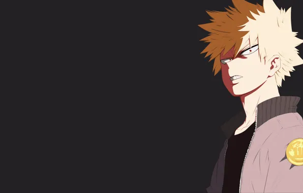 Взгляд, фон, парень, Boku no Hero Academia, Bakugou Katsuki, Моя Геройская Академия, Бакуго Катсуки, Pixiv …