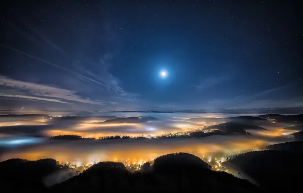 Картинка sky, landscape, night