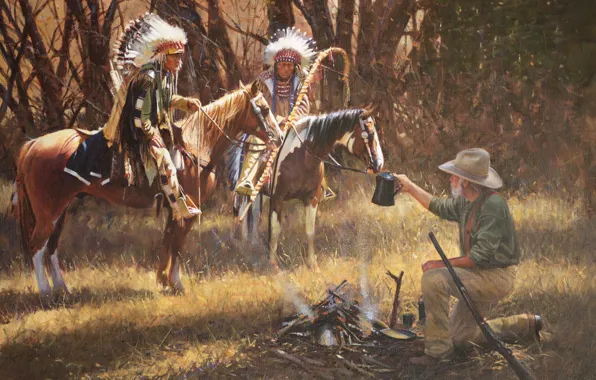 Картина, живопись, painting, A Friendly Gesture, John Fawcett