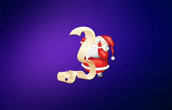 Минимализм, Рождество, Фон, Новый год, Праздник, Санта Клаус, Арт, Christmas